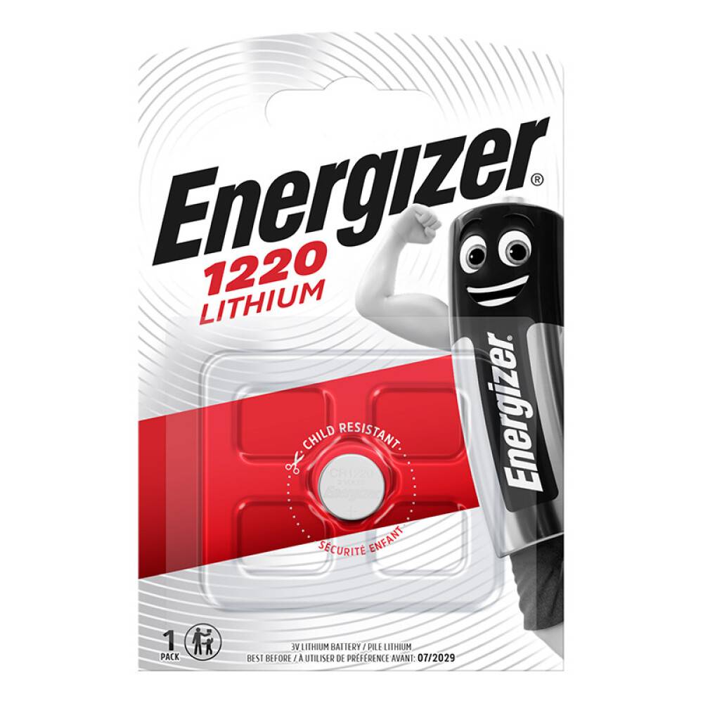 KNAPPCELLSBATTERI ENERGIZER LITHIUM CR1220