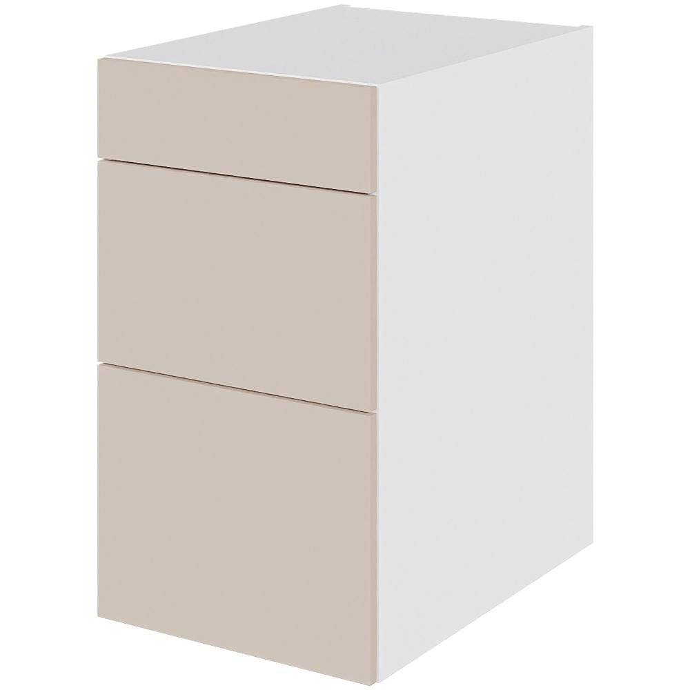 Multi-Living Køkken skuffeskab i Cibo Sabbia 123 H: 70,4 cm D: 60,0 cm - 3 skuffer deludtræk/softluk - Bredde: 40 cm