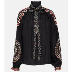 La DoubleJ Cerere printed silk blouse - black - S