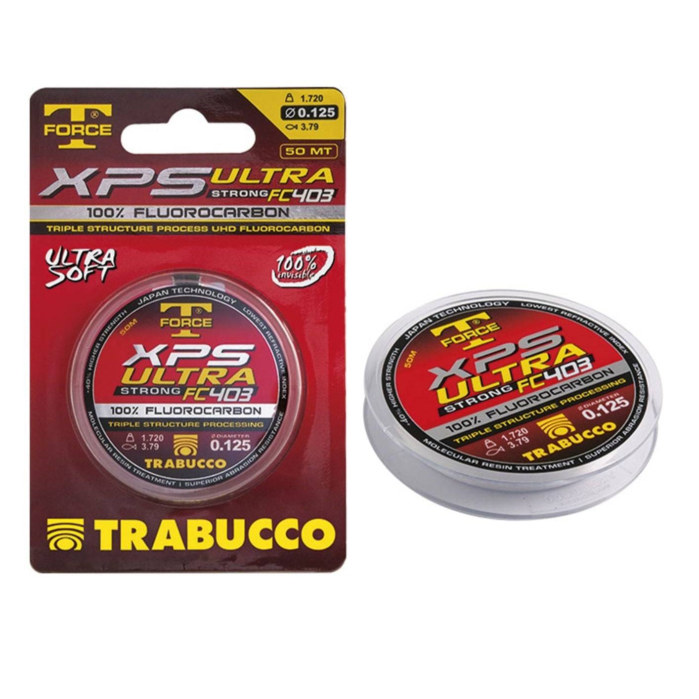 Trabucco T-Force XPS Ultra Fluorocarbon 50m - 0,185mm 3,45kg.