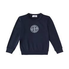 Stone Island Junior Compass cotton sweatshirt - blue - Y 14