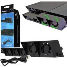 Vertikalt stativ för ps4 slim pro kylare fläkt super turbo temperaturkontroll med usb för sony ps4 konsol playstation 4 - För ps4
