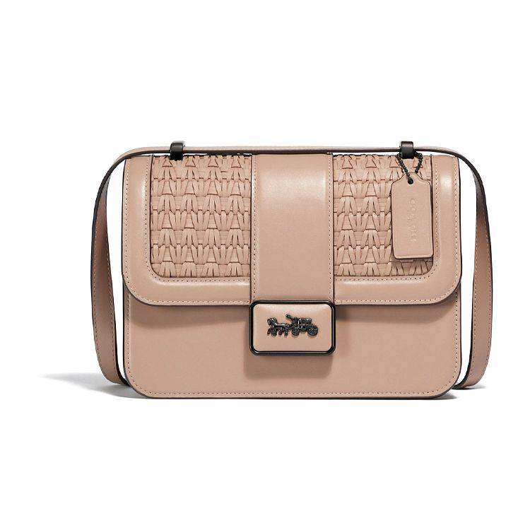 Coach Alie 23 Horse And Carriage Buckle Flap Leather Small Square Crossbody Shoulder Bag Women bags Gray Brown C2277-V5TAU Basic Set (Bag+Dust Bag)