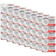 Kraftmax CR2450-litiumbatterier, 40-pack, högpresterande, 3 V, CR2450-knappcellsbatteri för professionella tillämpningar