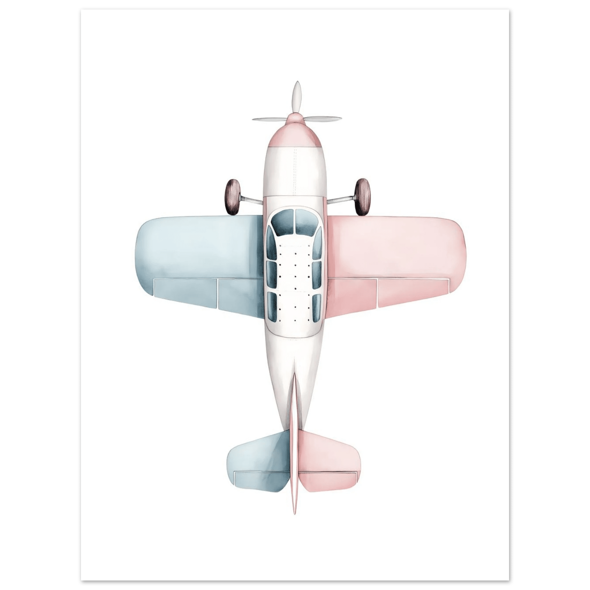 Flygplansposter-30x40 cm / 12x16″ / Utan ram / -