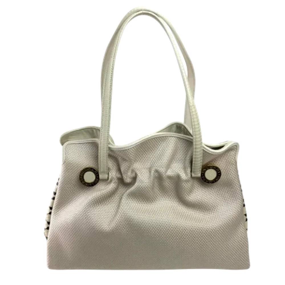 Bvlgari Vintage Pre-owned Stof hndtasker - Vintage - Dame - Beige - ONE SIZE - Uld