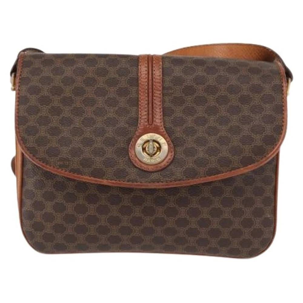 Celine Vintage Pre-owned Macadam skuldertaske - Vintage - Dame - Brun - ONE SIZE - Uld