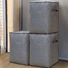 TEMU 1pc.180l Thickened Storage Container, Large Capacity Clothes Quilt Dust And Moisture Proof Double Zipper With Handles Box For Home And Outdoor Travel., Under-bed Storage