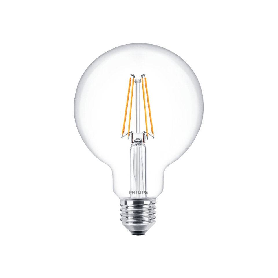 Philips LED Globepære 6W(60W) 827 806lm Klar Ø95 E27
