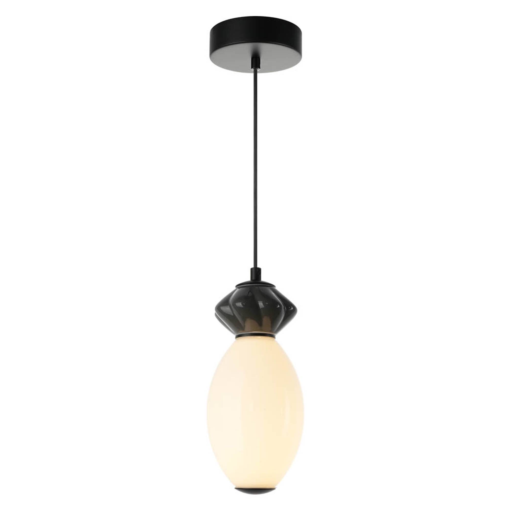 Hängande Lampa Uno Helor M Svart, Vit Matt