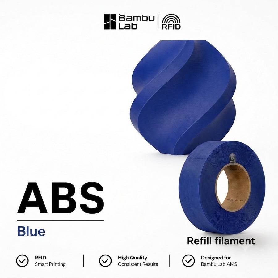 Bambu Lab ABS Blue Filament , 1.75mm 1kg, REFILL
