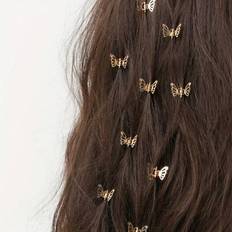 20 st fjärilshårringar med dreadlocks och tofs, justerbar hårmanschett i legering för kvinnor, lämplig för vardagsbruk, accessoarer kvinnor, håraccess - Multifärgad
