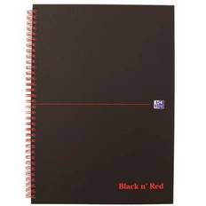Oxford Black'n'Red spiralblok A4 linjeret
