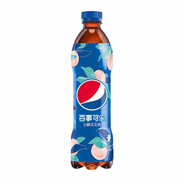 Pepsi Vit Persika Oolong PET-Flaska Asien 500ml