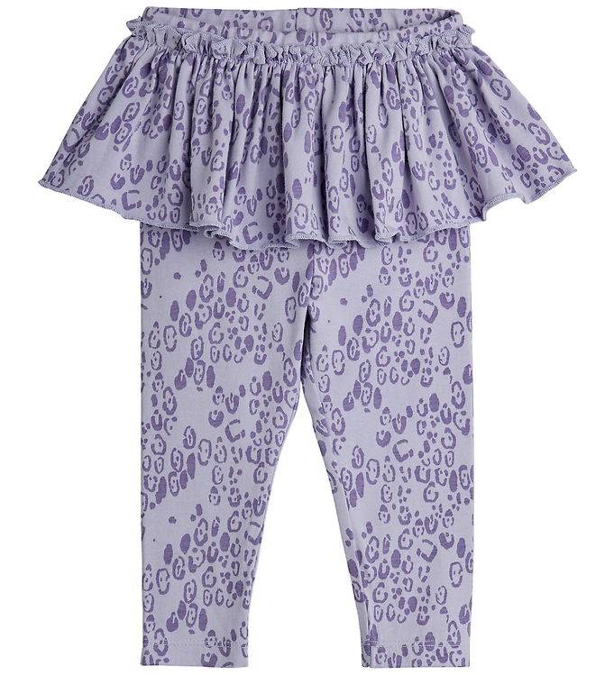 Mini Rodini Leggings - Leopard - AOP - Purple - Mini Rodini - 56/62 - Leggings