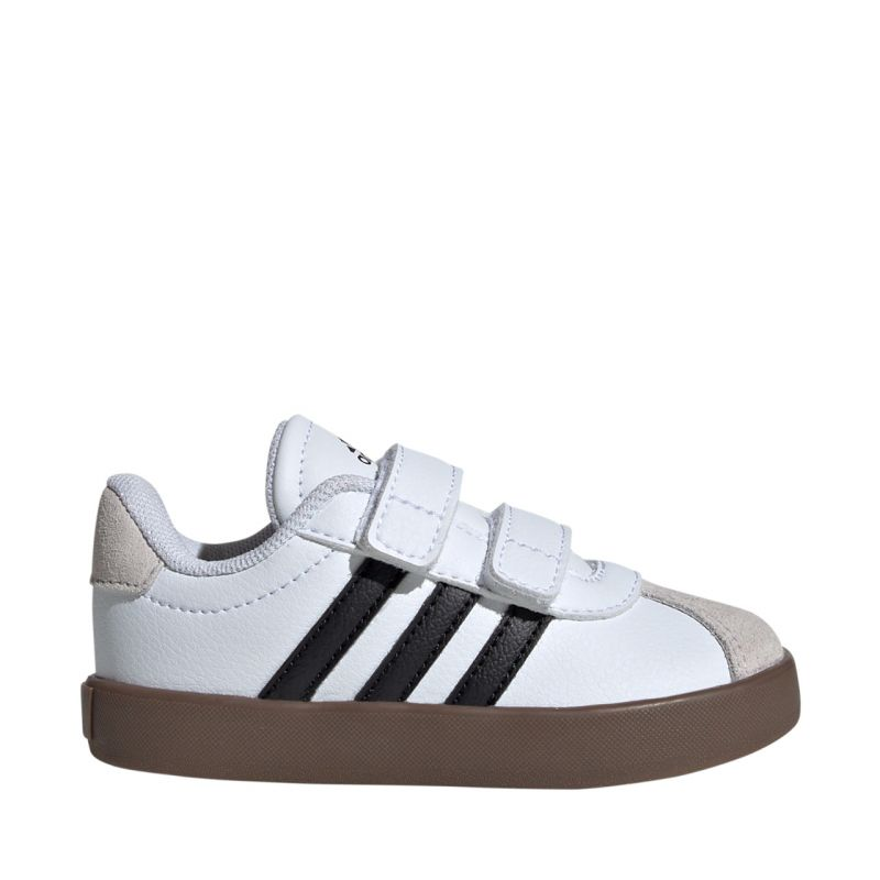 Adidas VL Court 3.0 Skateboarding Shoes for Kids White and Gray ID9157 - 26 (26)