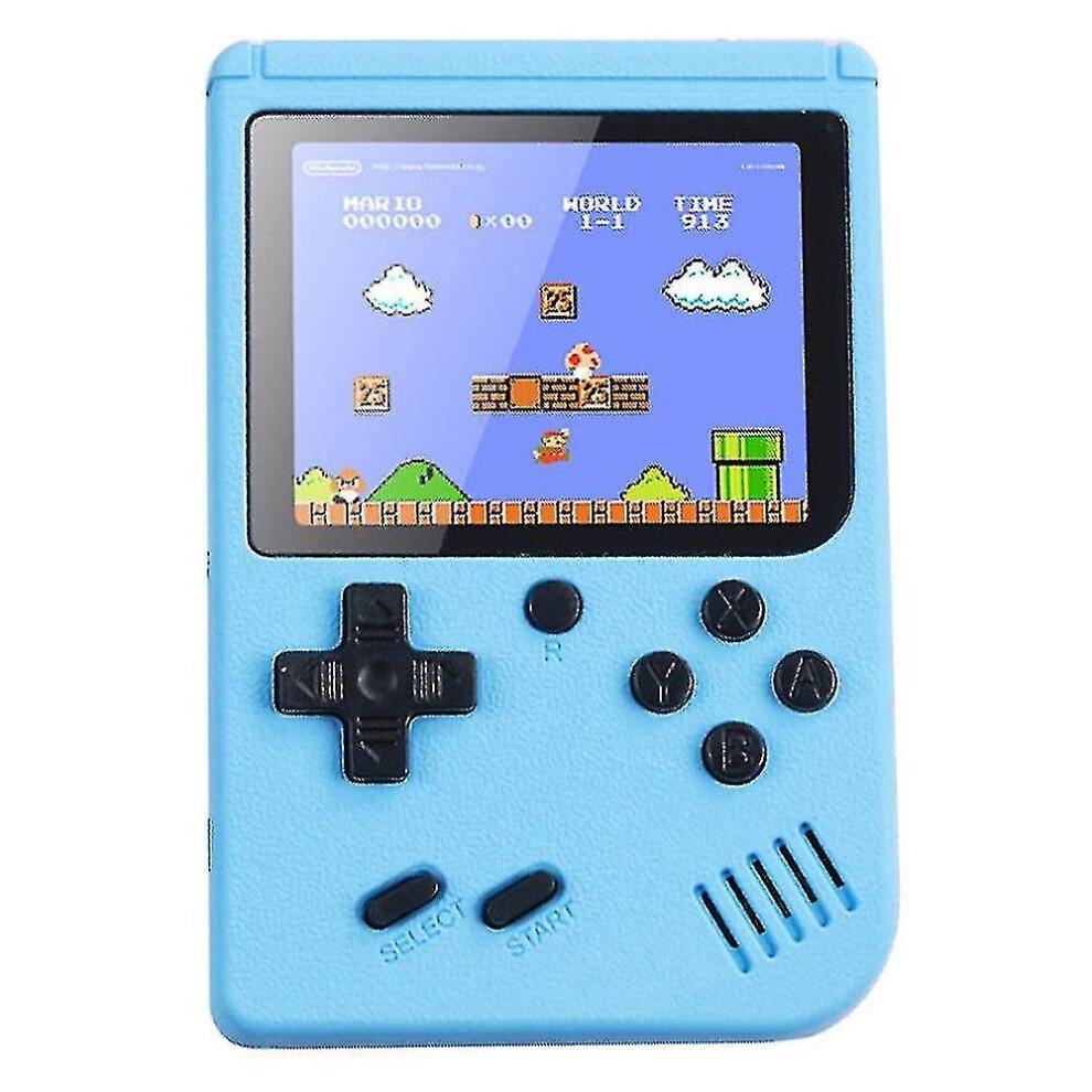 (Blå) Gameboy med 500 inbyggda klassiska spel Retro videospelkonsol Leksaker för barn