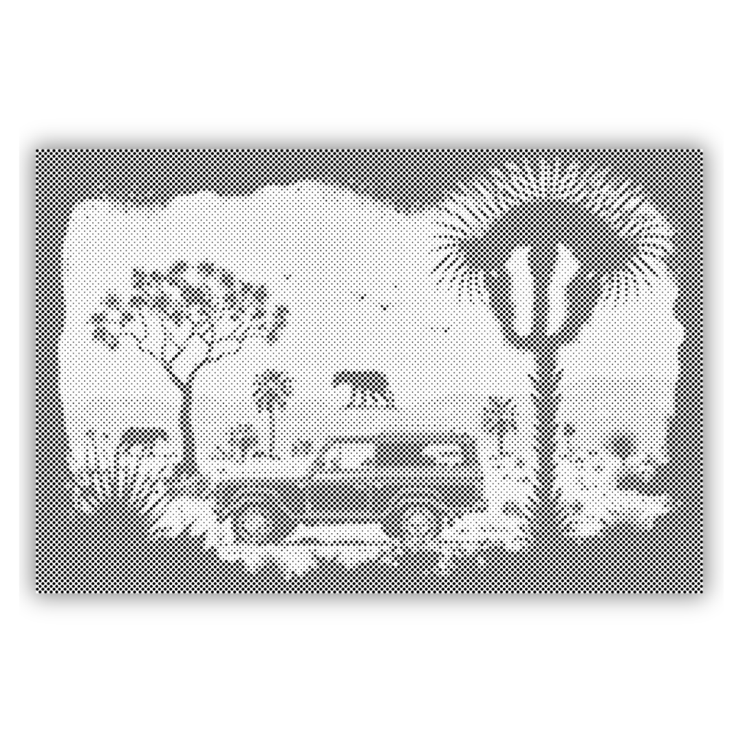 ÄVENTYR I VILDMARKEN | PRICKMÅLNING - 80x120cm (32'' x 47'') / Premium Inramad (Klar att hänga)