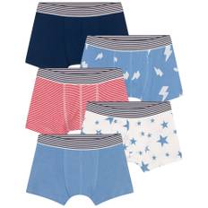 Petit Bateau 5-pack Boxershorts Alaska Marshmallow 4 Y  Blå  4 år  man