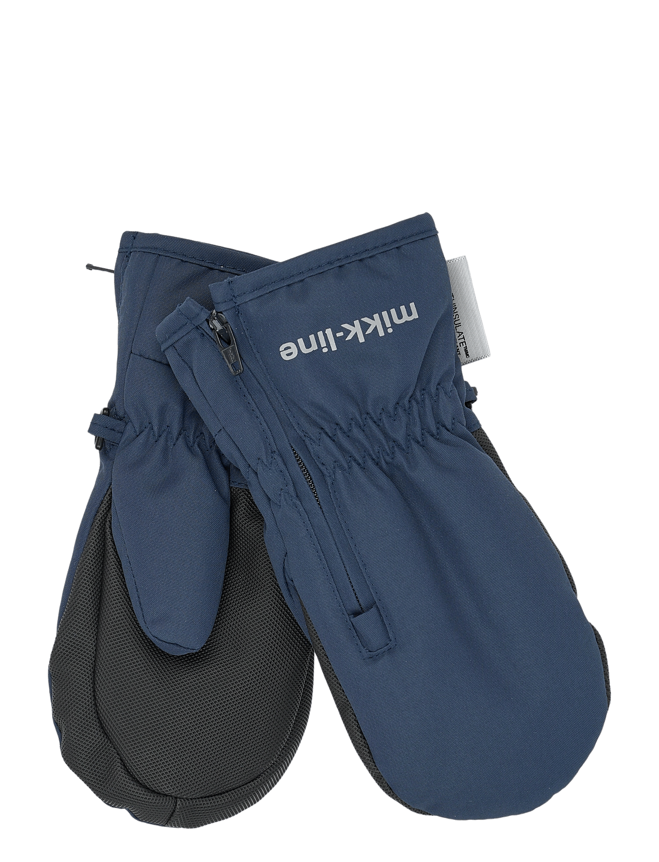 mikk-line Polyester Mittens W. Zip - Navy - 98/104