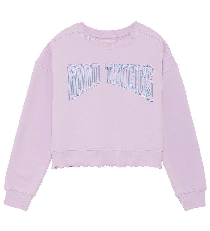 Creamie Sweatshirt - Lavender Frost m. Tryck - Creamie - 5 år (110) - Sweatshirt