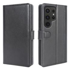 LindeCovers Samsung Galaxy S25 Ultra – Ægte Læder Flip Cover m. Flap Black Materiale: Ægte læder Design: Flip cover med magnetisk flap Funktion: Plads til 3 kort Pasform: Skræddersyet til Samsung Galaxy S25 Ultra.