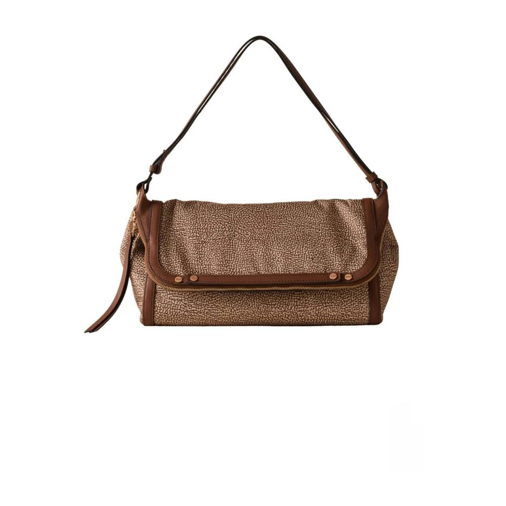 Borbonese Frame Skuldertaske - Tasker - Dame - Beige - ONE SIZE - Uld
