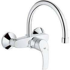 Grohe Eurosmart køkkenbatteri m/C-tud til vægmontering, krom (1 stk.)