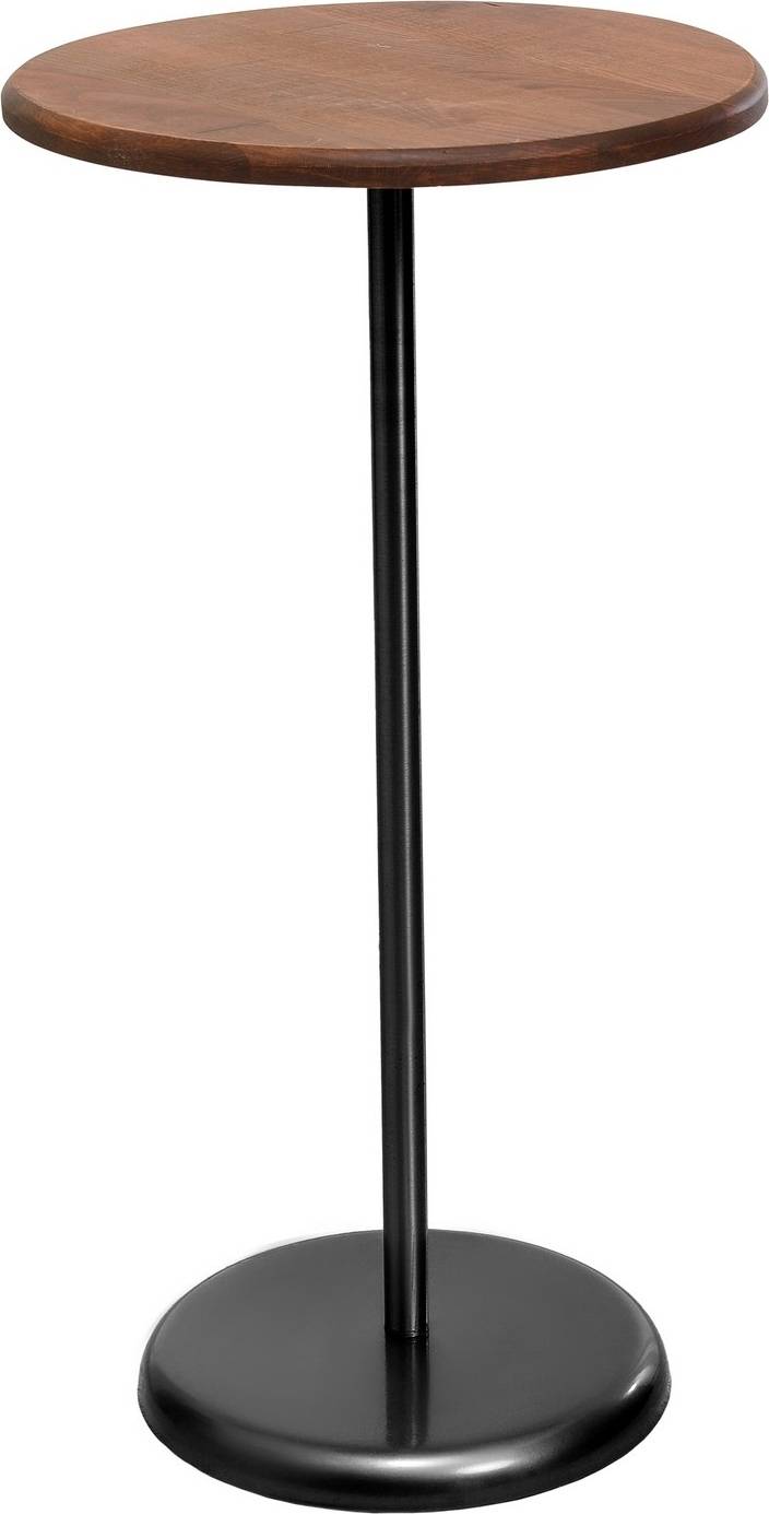 Stylit sidobord Ø40 cm - Svart/valnöt