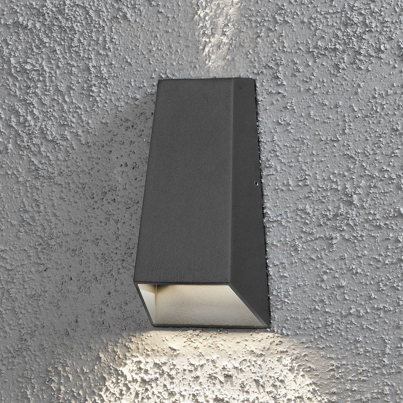 Konstsmide LED utomhus vägglampa Imola, Svart, Aluminium / grå / zink, Modern, LED-vägglampa utomhus