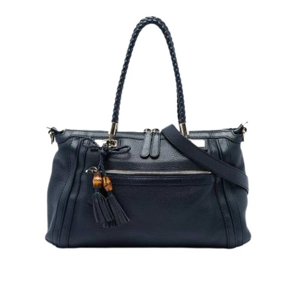 Gucci Vintage Pre-owned Bella Satchel - Vintage - Dame - Sort - ONE SIZE - Læder