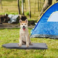 Ortopædisk hundeseng til store hunde med memoryskumstøtte og aftageligt betræk grå