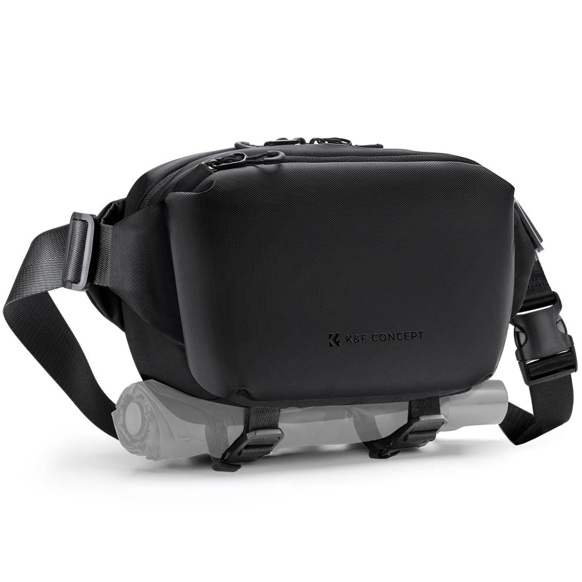KENTFAITH K&F Concept Alpha Camera Sling Bag 4L Photography Shoulder Bag, Compatible with Canon / Nikon / Sony Camears / DJI Mavic Drones - Sling Bag 4L Urban Wander 12 (Black)