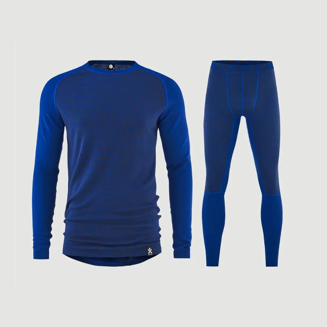 Bula Geo Merino Wool Crew Skiundertøj Sæt Herre - Lapis - S