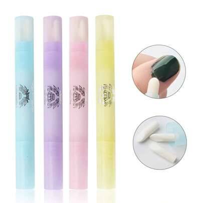 1 st nagelrengöringspenna nagellack UV-gelkorrigering borttagningsborste penna manikyrtillbehör verktygsmaterial naglar nageltillbehör nagelprylar - Multifärgad