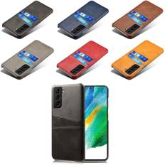Kortholder Samsung S22+ cover mobilskal hul til oplader og høretelefoner - Grå Samsung Galaxy S22 Plus