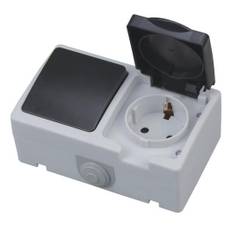 VÄGGUTTAG DUBBELT IP54 INNE/UT ATOM-3