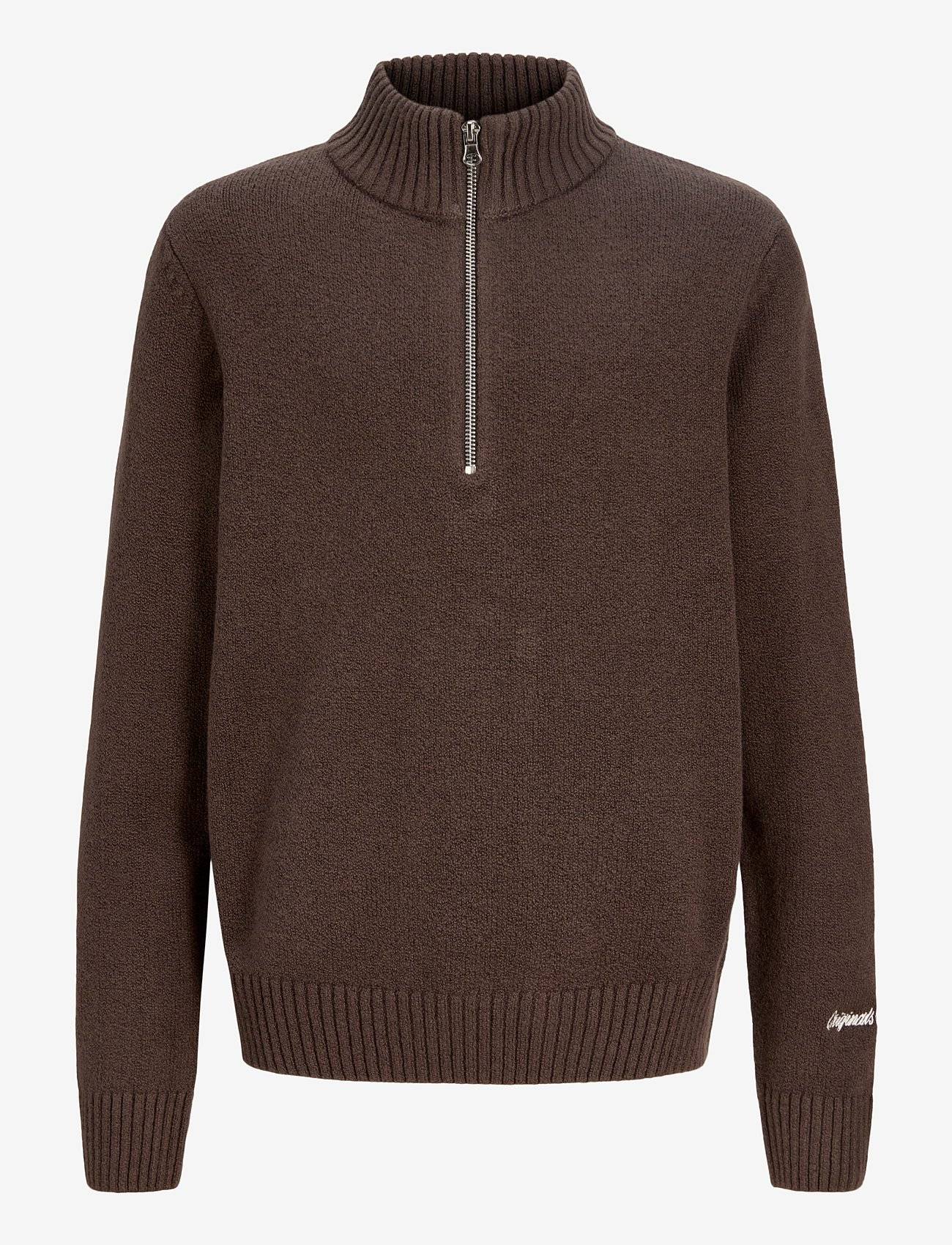 JACK & JONES Jornorrebro Knit Half Zip Jnr | Brown | 176