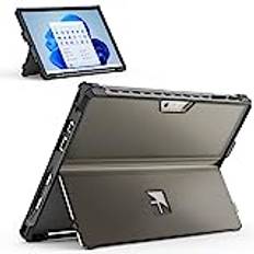 MoKo Case for Microsoft Surface Pro 7 Plus/Pro7/Pro 6/Pro 5/Pro 4/ LTE, All-In-One Rugged Cover Case with Pen Holder, Kickstand Protective Case, Compatible with Type Cover Keyboard, Frosted Black