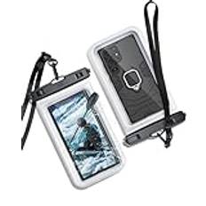 YOSH IPX8 vattentät expert vattentätt mobiltelefonfodral för stora mobiltelefoner med fodral, 2 stycken 8,5 tum vattentätt mobiltelefonfodral, undervatten mobilfodral för iPhone 16 15 14 Pro Max