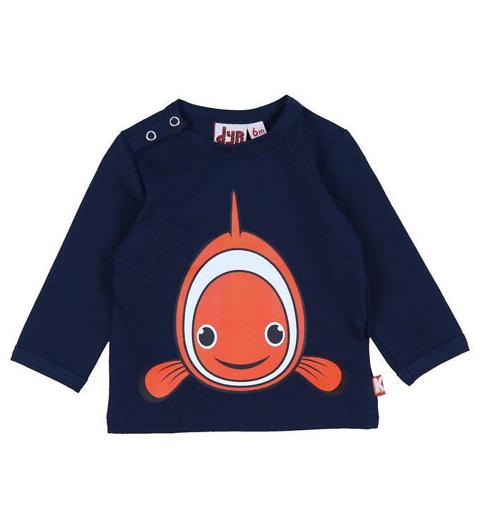 DYR Bluse - DYRCritter - Navy Klovnefisk - DYR - 1½ år (86) - Bluse