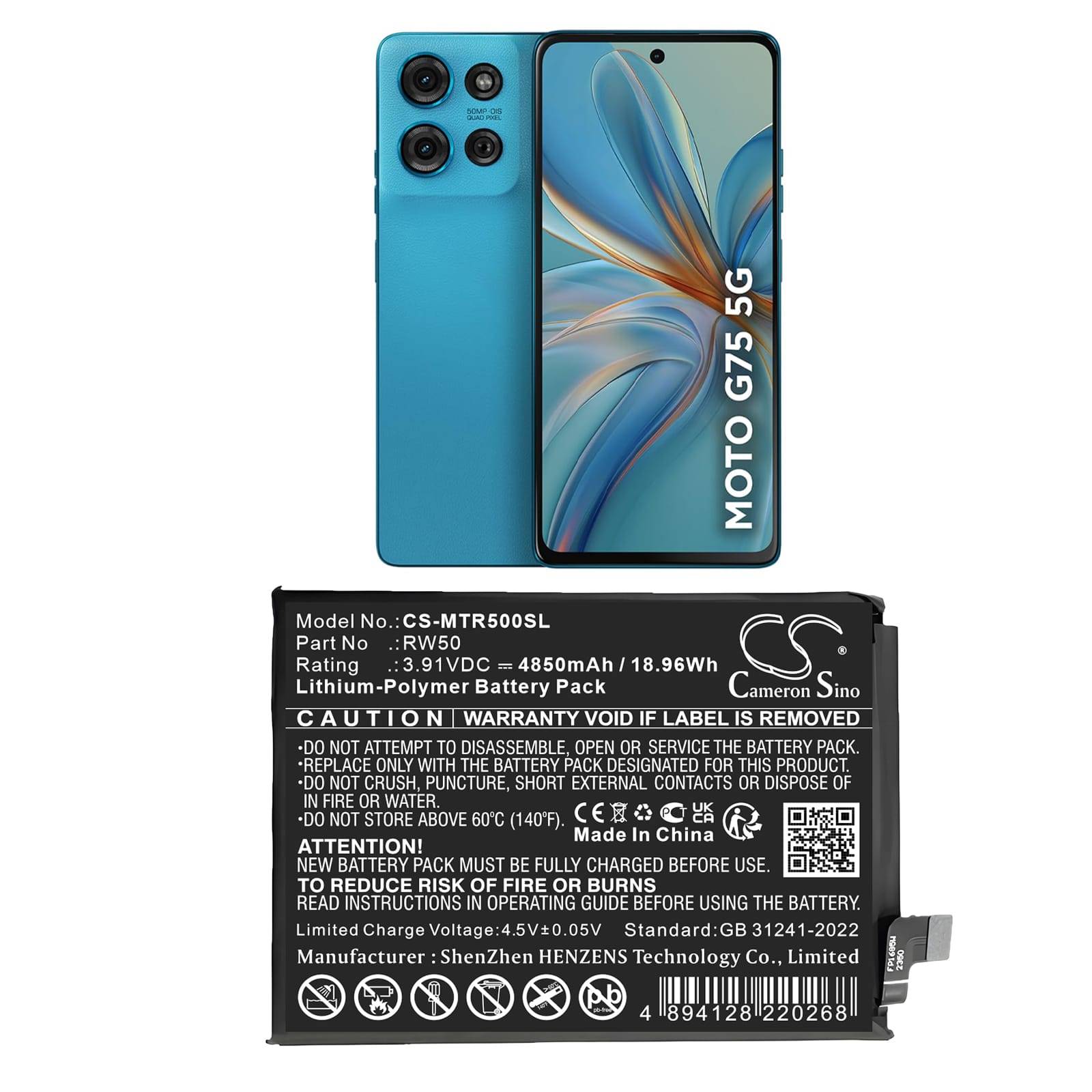 Batteri till Motorola mfl - 4.850 mAh