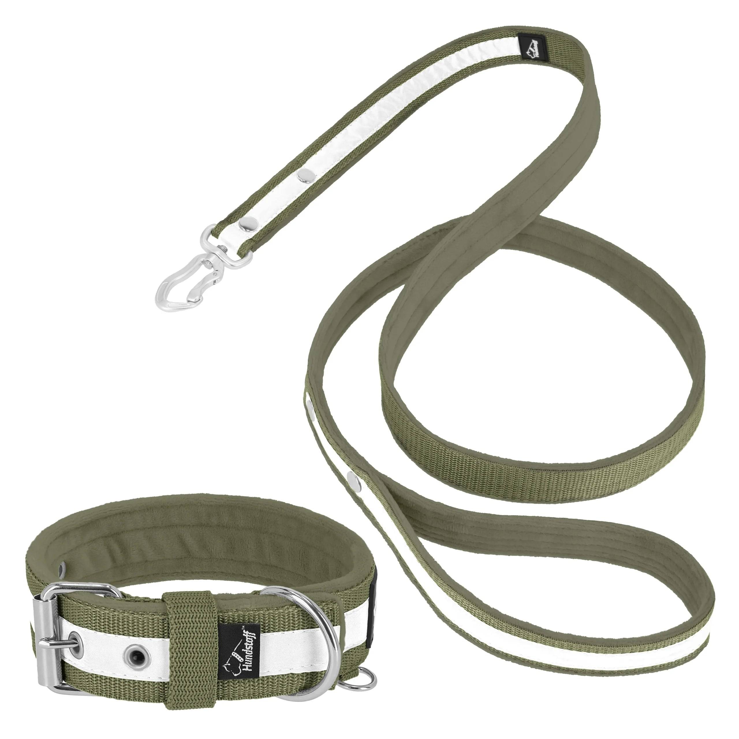 Active Safe Set Khaki - Active halsband & koppel med reflex - Default Title