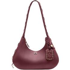 Ganni Hobo Medium Laces Dam Stl. - Axelremsväskor Från Magasin - Burgundy (One size)