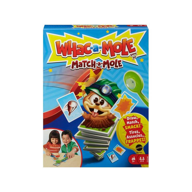 Mattel Games GVD46 - Hau den Maulwurf! Kartenklatsche Kartenspiel...
