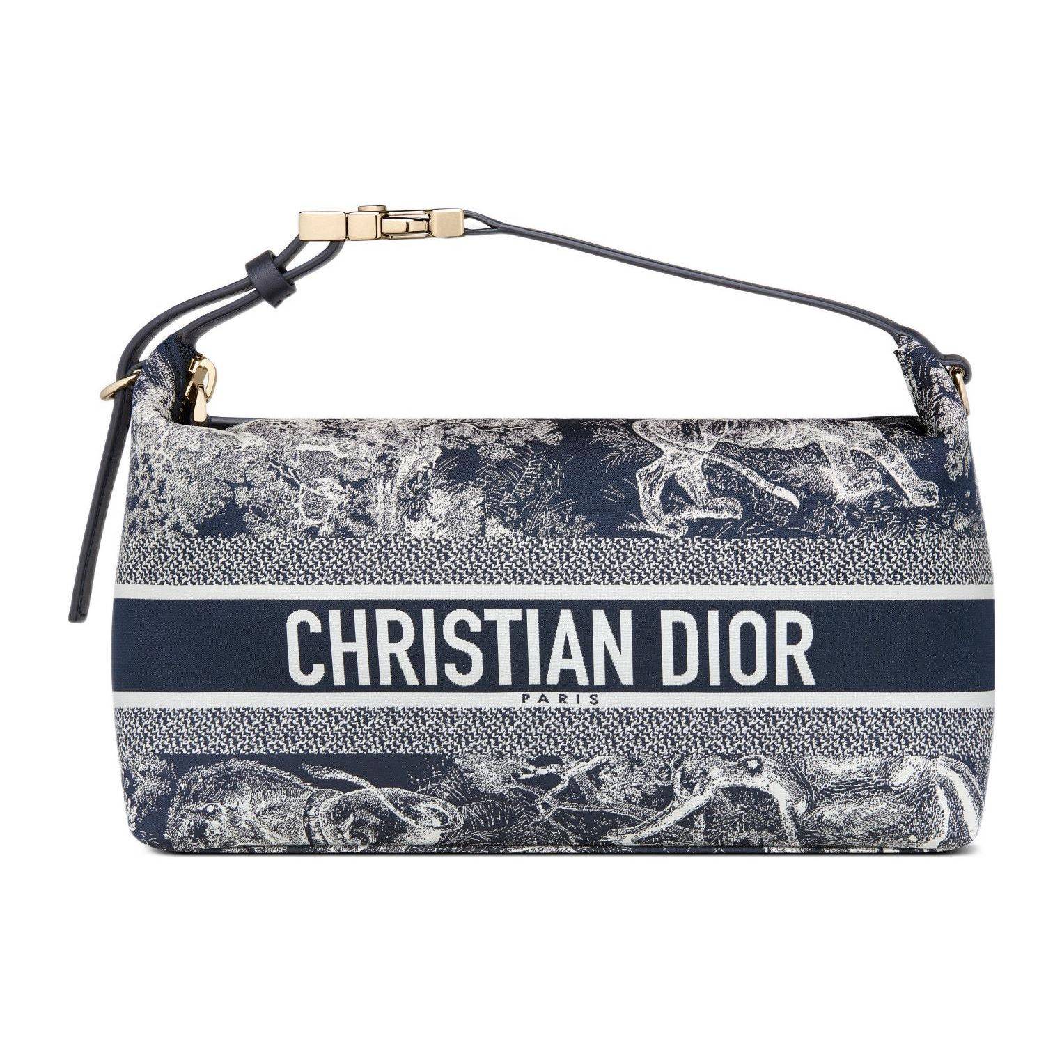 Dior Travel Nomad Floral Zip Clutch Medium Women clutch Blue S5554OTEU-M928 Box(Basic Set+Box)