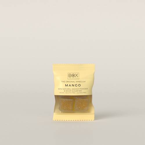 Box The Original - JUST THE WINEGUM - MANGO FLOWPACK- 100 % VEGAN 10g.