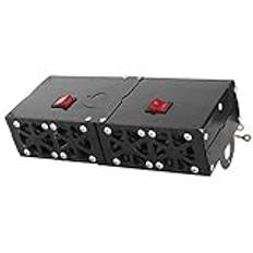 12V 800W Bilvärmare Defogger, 4 Fans Värmefläkt, Bred Tillämpbarhet för Bilres Camping, Gjord Av Järn, Svart