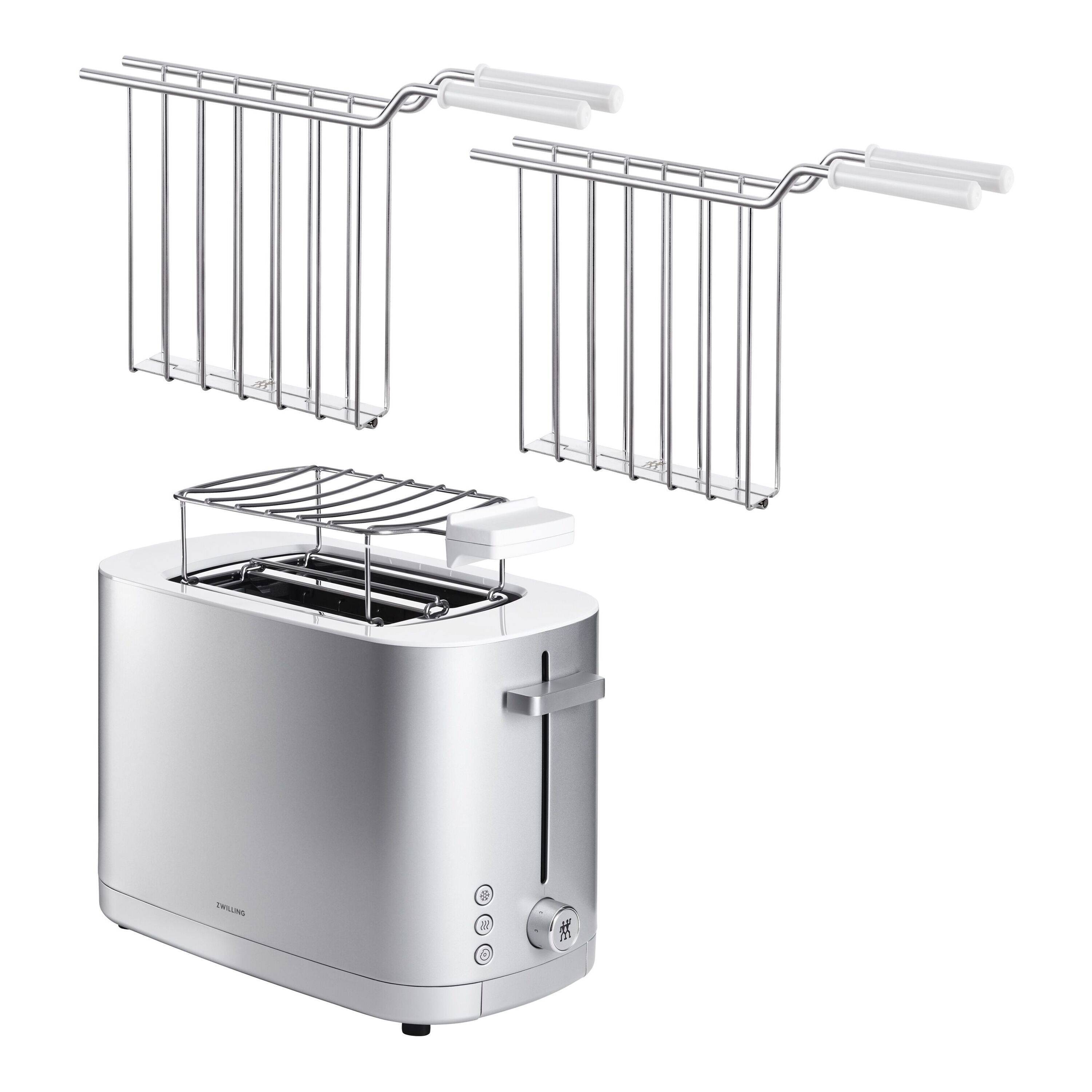 ZWILLING ENFINIGY Brødrister med 2 Sandwich Riste, 3-dele, Sølv/ Hvid, Stål/ Rustfrit Stål
