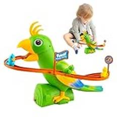 Dinosaur Stair Climbing Toy, Duck Parrot Climb Stairs Toy, Dinosaur Chasing Track Game, Rolig Klättringsleksak för barn, leksak med ljus och musik, interaktiv dinosaurieleksak,